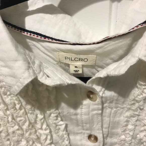 Pilcro Ruffle Button Down - Picture 3 of 4